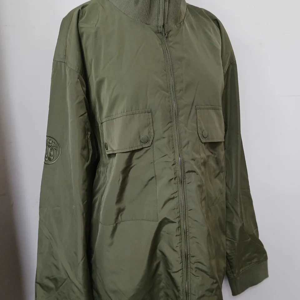 PRETTY GREEN KHAKI GREEN MUNICH JACKET - SIZE XXL