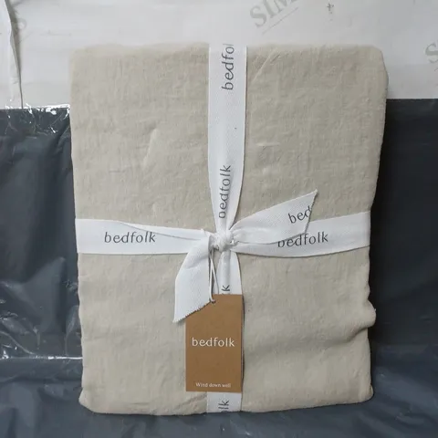 BEDFOLK LINEN DEEP FITTED SHEET CLAY KING SIZE