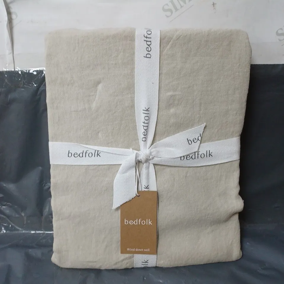 BEDFOLK LINEN DEEP FITTED SHEET CLAY KING SIZE