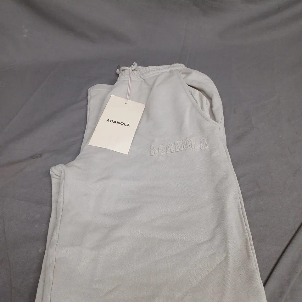 ADANOLA DISTRESSED VARSITY STRAIGHT LEG SWEATPANTS SIZE M