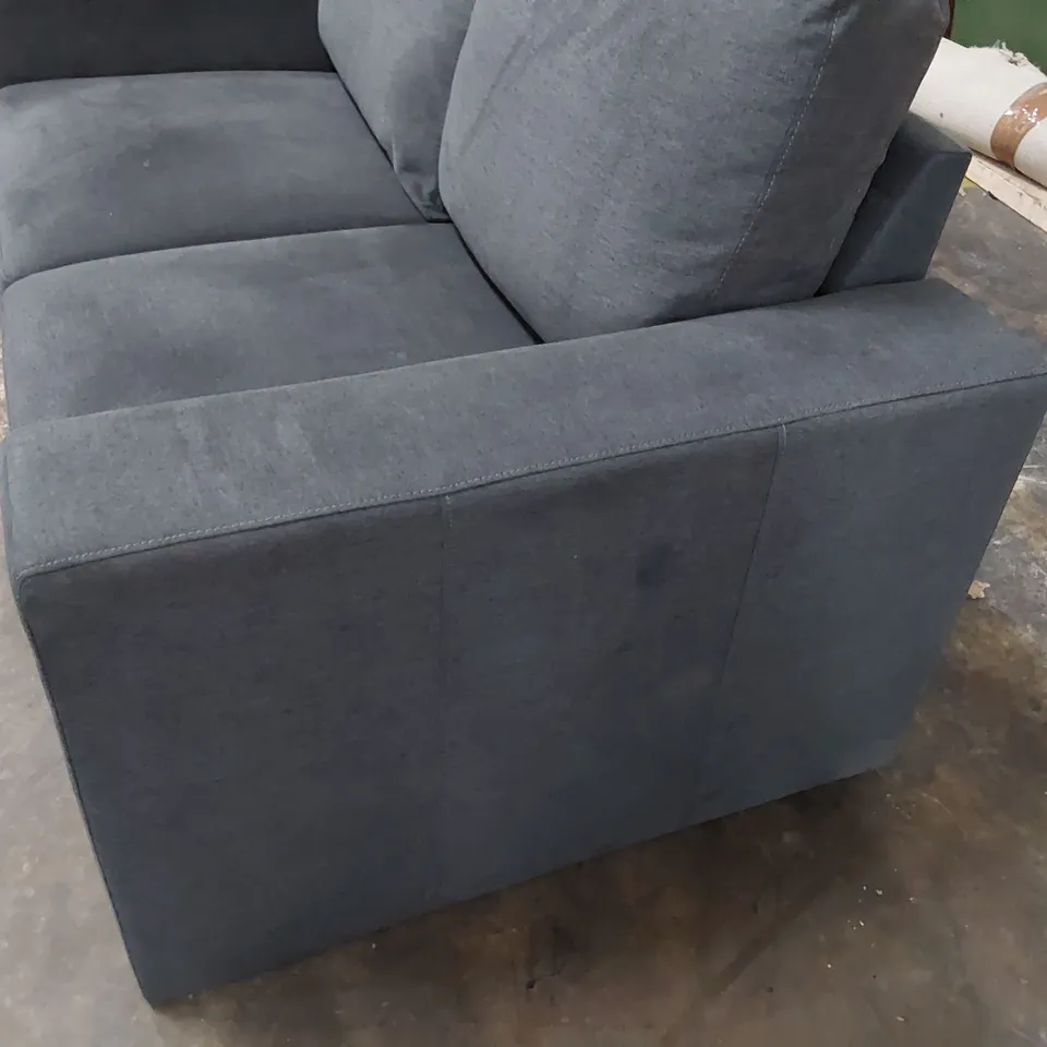 DESIGNER TWO SEATER SOFA CHARCOAL FABRIC 