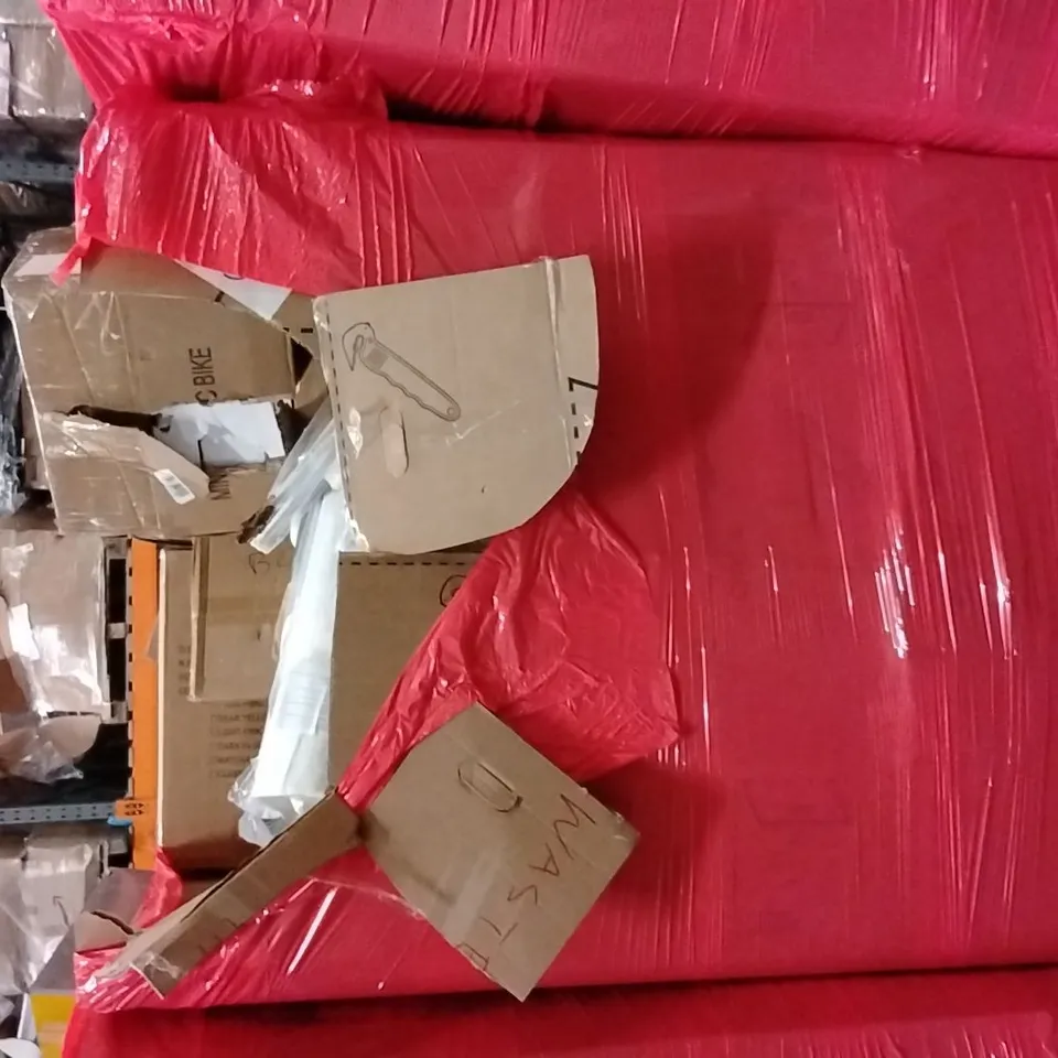 PALLET OF ASSORTED HOUSEHOLD GOODS AND PRODUCTS TO INCLUDE;PAPER SHREDDED MACHINE,BACKPACK