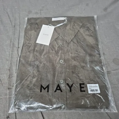 MAYE KHAKI SHIRT DRESS – SIZE S
