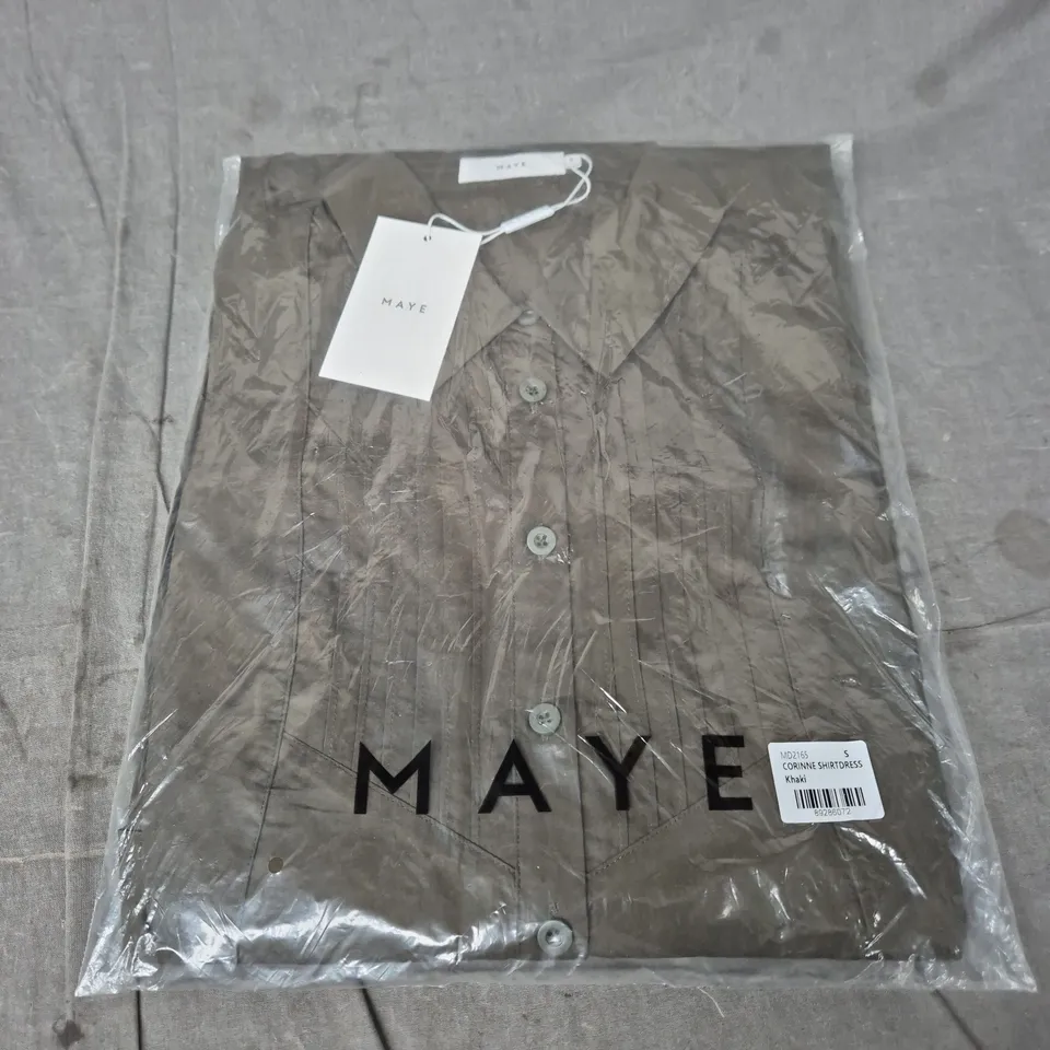 MAYE KHAKI SHIRT DRESS – SIZE S