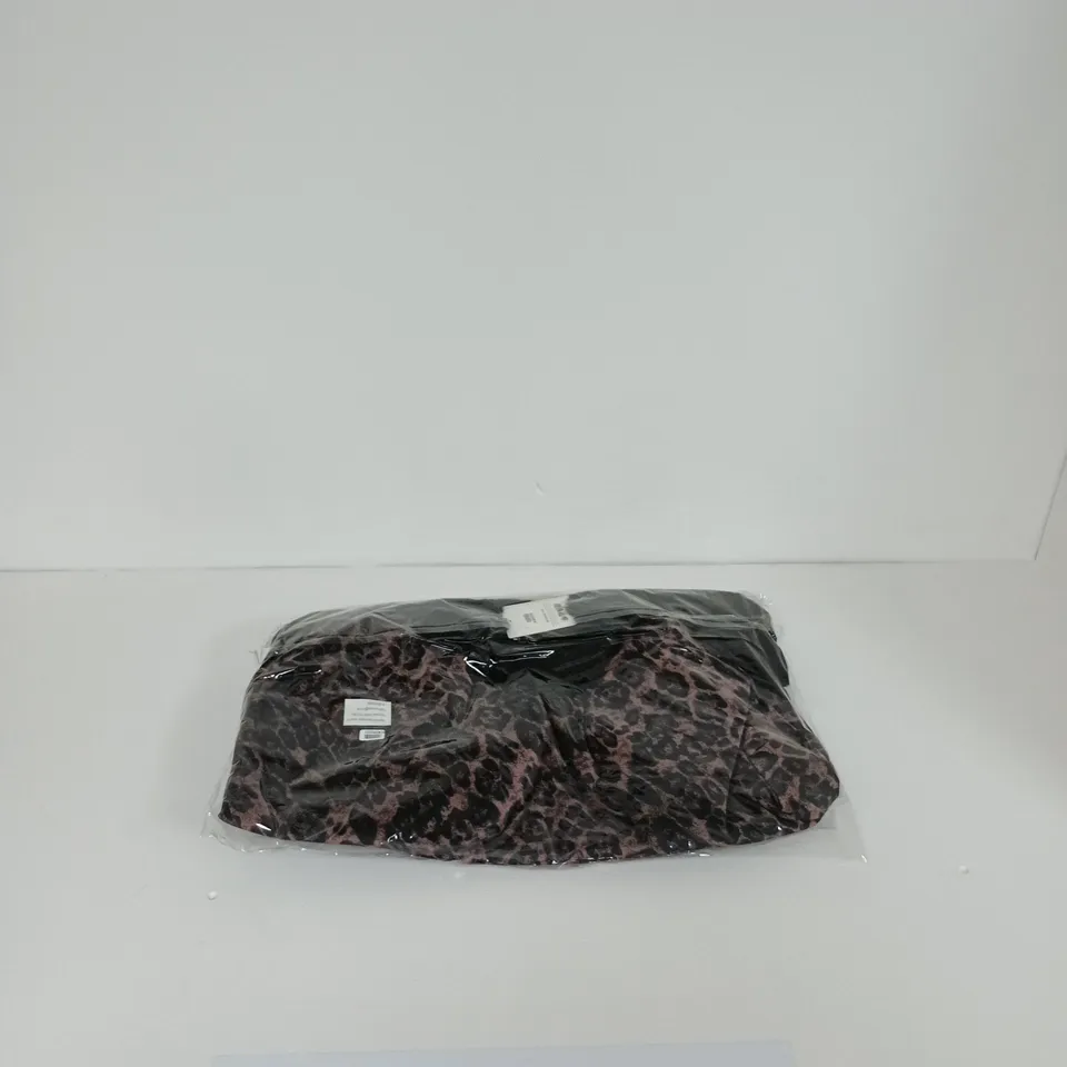 A BOX OF APROXIMATELY 18 LEOPARD PRINT SHAWLS BLACK FAUX FUR TRIM