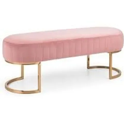 BRAND NEW BOXED HOMES DIRECT 365 LIGHT PINK UPHOLSTERED BENCH 