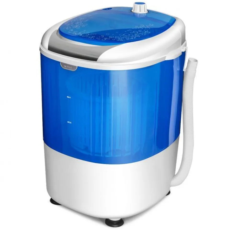 BOXED 2 IN 1 MINI SINGLE TUB WASHER SEMI-AUTOMATIC SPIN DRYER -BLUE - 