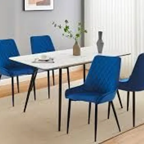 BOXED PAIR UPHOLSTERED DINING CHAIRS IN BLACK