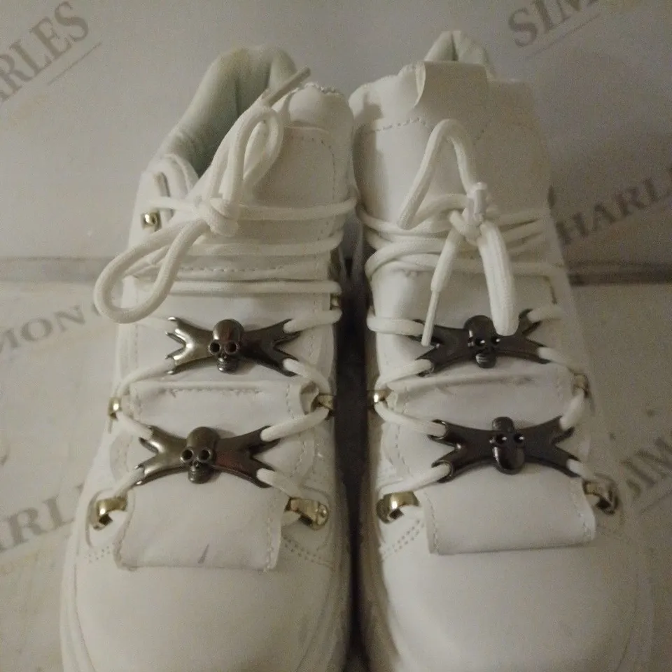 PAIR OF KOI WOMEN'S RIMO CORE CHUNKY WHITE TRAINERS SIZE 6