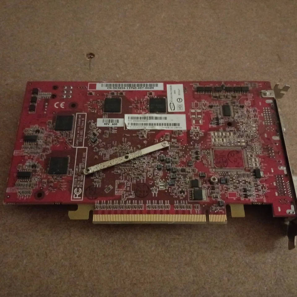 ATI RADEON GRAPHICS CARD – PCIE X16, RED PCB WITH COOLING FAN