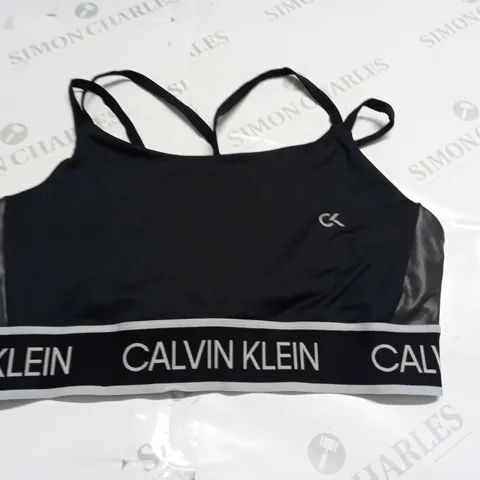 CALVIN KLEIN BLACK SPORTS BRA - SIZE UNSPECIFED