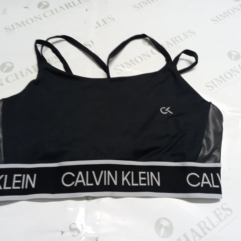 CALVIN KLEIN BLACK SPORTS BRA - SIZE UNSPECIFED