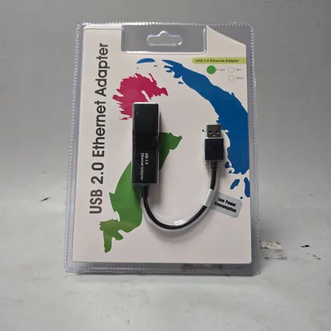 BOX OF APPROXIMATELY 18 ASSORTED GENERIC USB 2.0 ETHERNET ADAPTERS