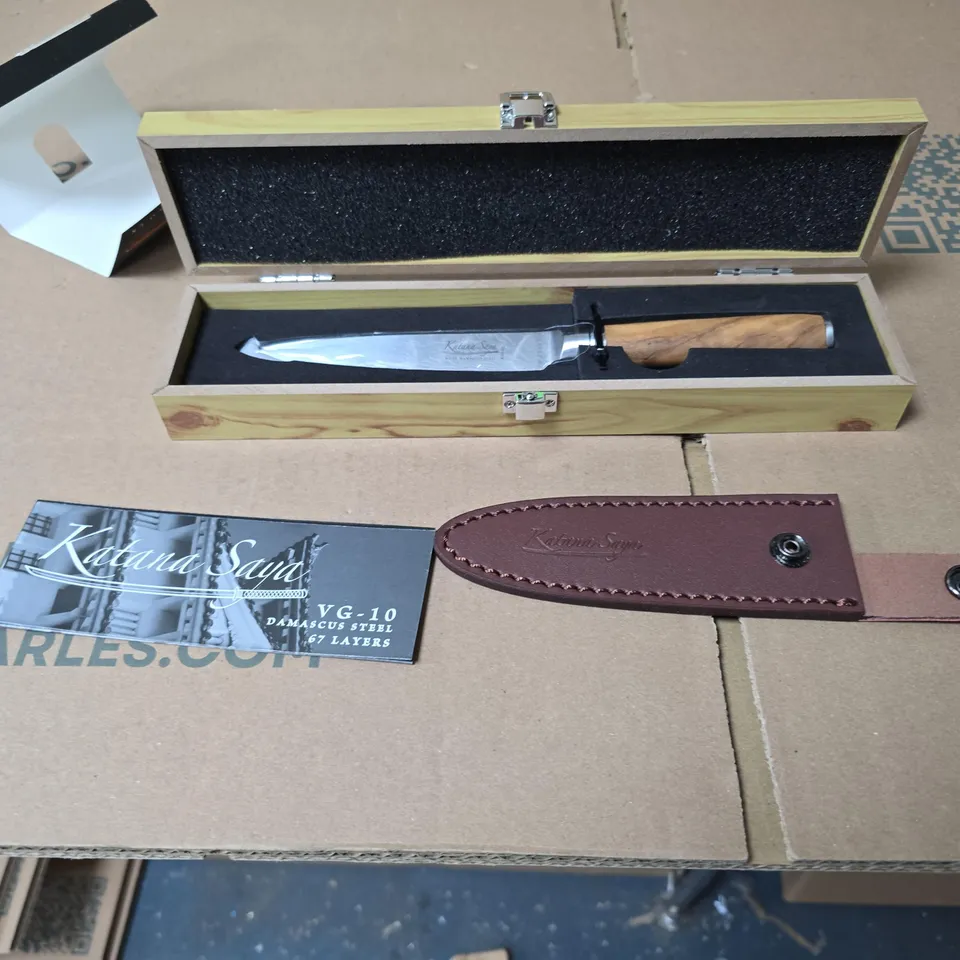 KATANA SAYA VG-10 DAMASCUS STEEL 67-LAYER 12CM UTILITY KNIFE