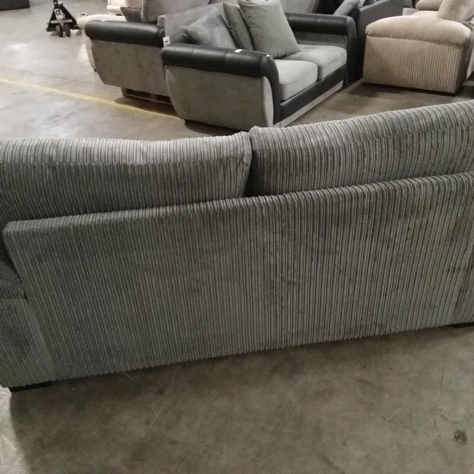 AMALFI STANDARD BACK FABRIC 3 SEATER SOFA - CHARCOAL RRP £579