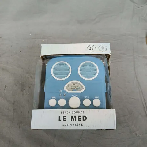 SUNNYLIFE BEACH SOUNDS LE MED PORTABLE BLUETOOTH SPEAKER – BLUE