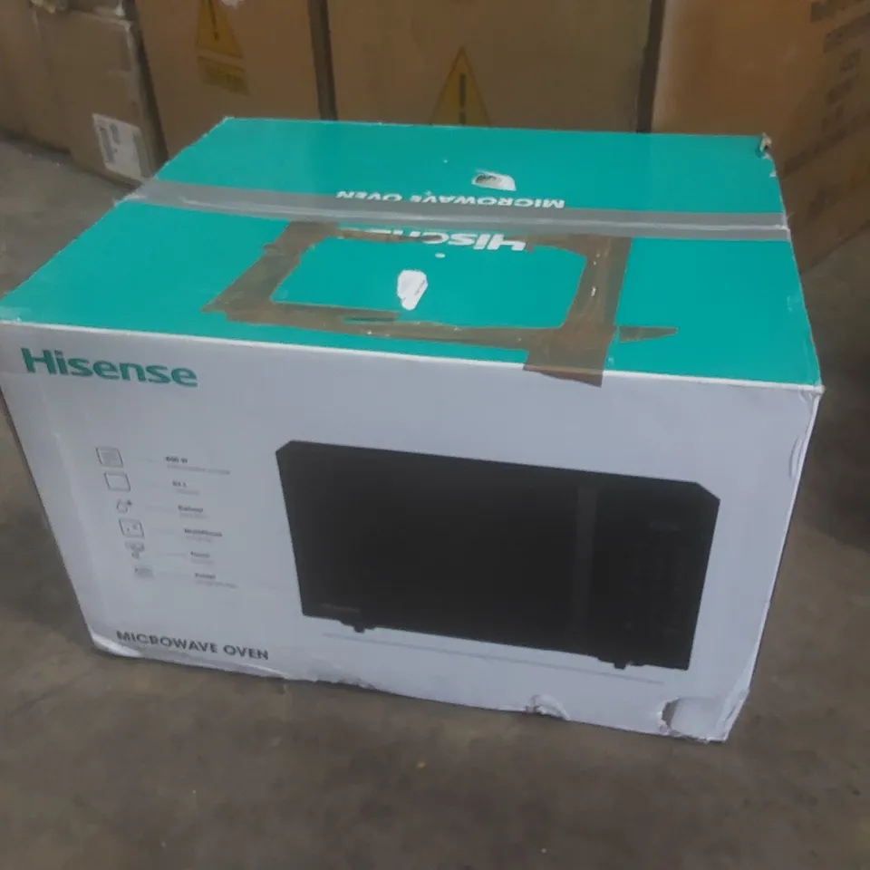 BOXED HISENSE 23 LITRE MICROWAVE, BLACK [H23MOBS5HUK] RRP £109