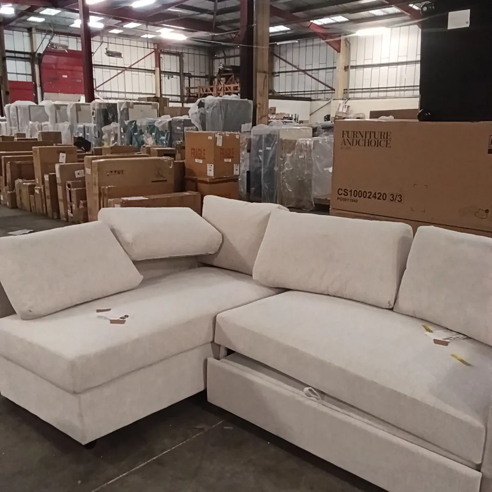 BEARNARD 4 SEATER CORNER SOFA BED