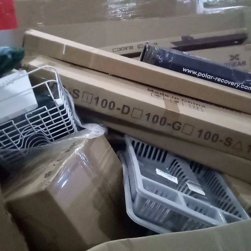 PALLET OF ASSORTED ITEMS INCLUDING 3 STEP LADDER, NON-WOVEN FABRIC WARDROBE, ELECTRICAL CONVECTOR HEATER, INDOOR INSECT KILLER 