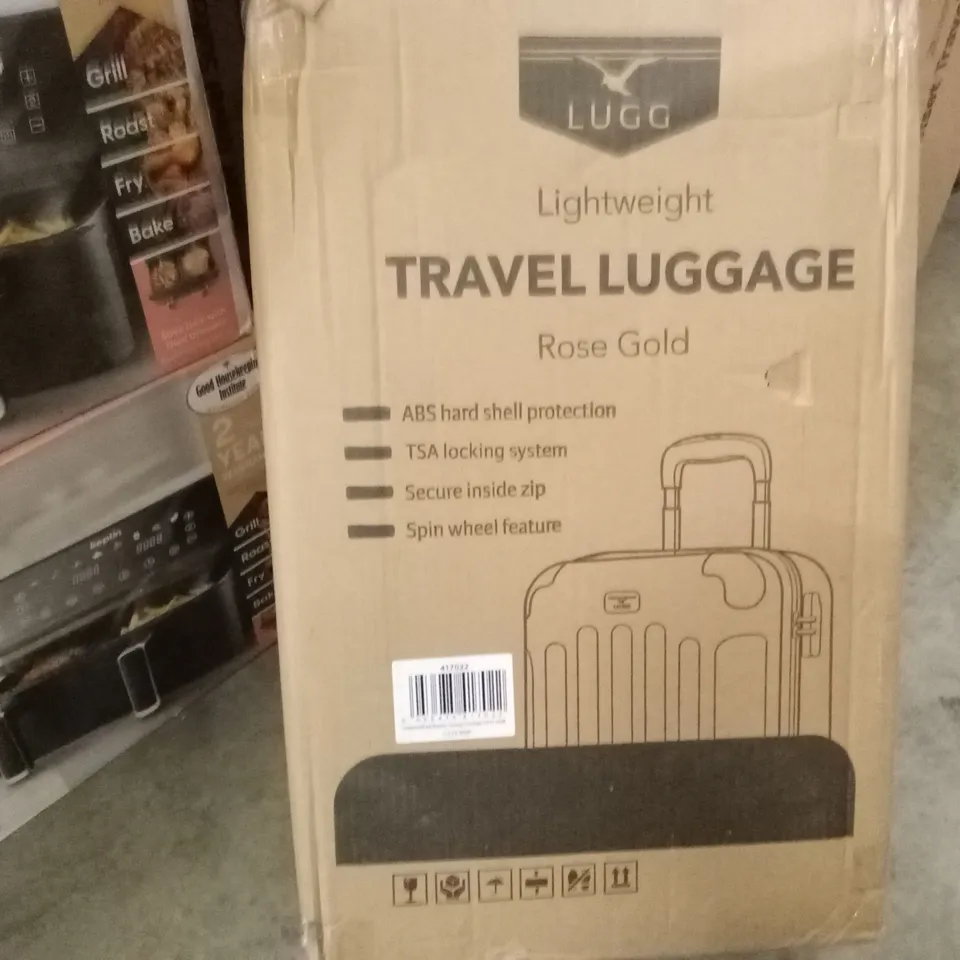 BOXED LUGG - LIGHTWEIGHT TRAVEL SUITCASE ROSE GOLD