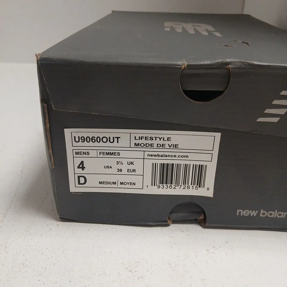 NEW BALANCE U9060UT LIFESTYLE SNEAKERS – UK 3.5 (US 4) – BROWN/GREEN