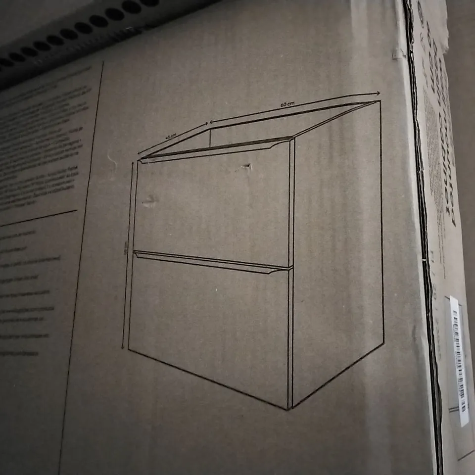 BOXED IMANDRA WALL MOUNTED BASIN CABINET 60CM 