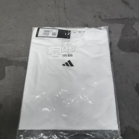 ADIDAS T-SHIRT WHITE/BLACK – SIZE S