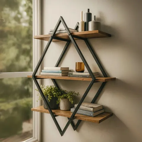 BOXED LORENZA DIAMOND FLOATING SHELF (1 BOX)
