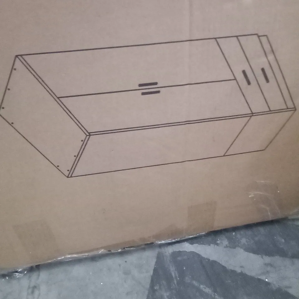BOXED 2 DOOR 2 DRAWER WARDROBE BLACK CARCASS GREY DOORS AND DRAWERS (2 BOXES)