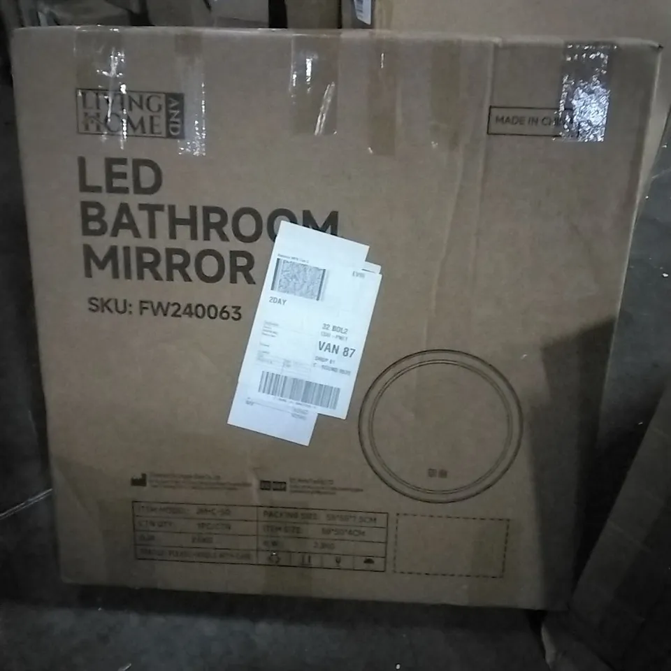 BOXED LIVING AND HOME LED BATHROOM MIRROR 