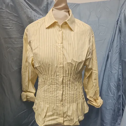 BERSHKA STRIPED BUTTON-DOWN SHIRT – XS 
