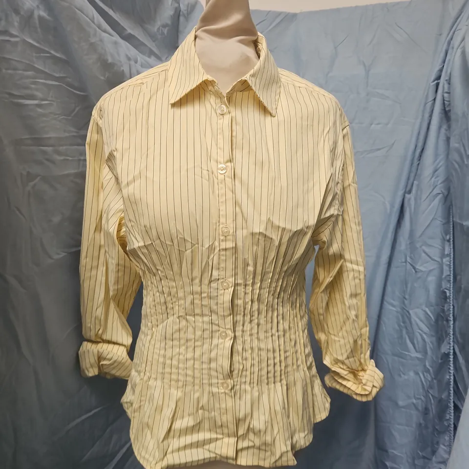 BERSHKA STRIPED BUTTON-DOWN SHIRT – XS 