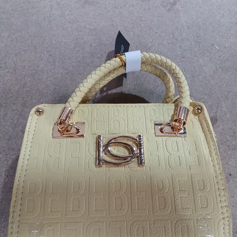 BEBE ALEXANDRA SMALL SATCHEL BAG – BLONDE