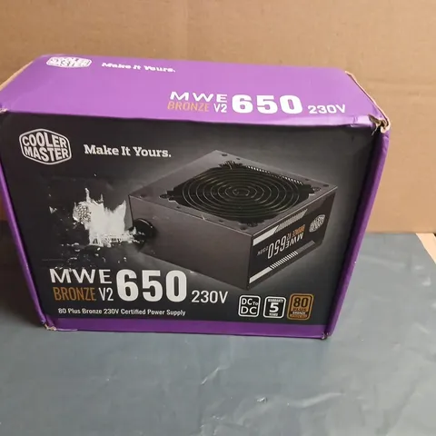 COOLER MASTER MPE-6501-ACABW 650W SWITCHING POWER SUPPLY (80 PLUS BRONZE) – BOXED
