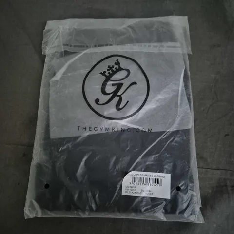 BAGGED GYM KING SCULPT SEAMLESS LEGGINGS IN BLACK - UK 14/16