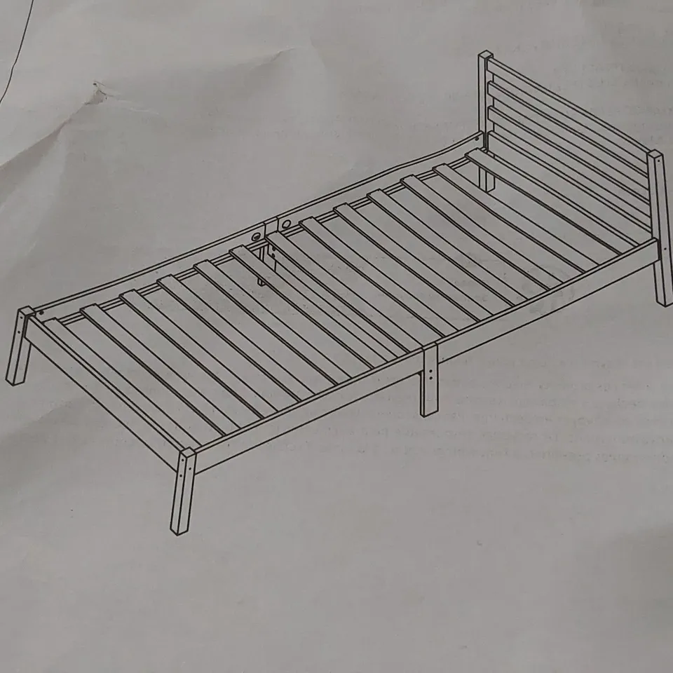 BOXED BED FRAME SOLID WOOD - WHITE, SMALL SINGLE (1 BOX)