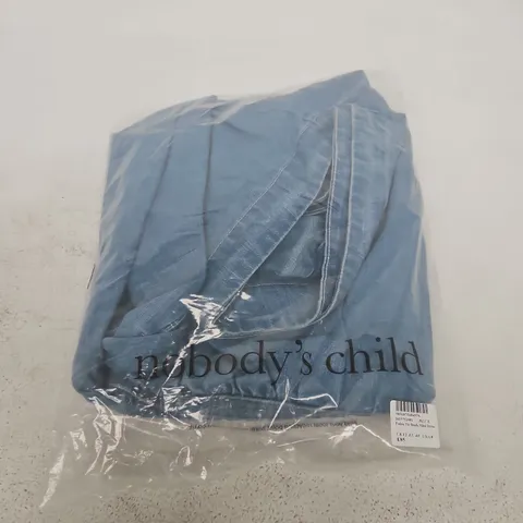 NOBODY'S CHILD PEDRO TIE BACK MINI DRESS – BLUE, UK12