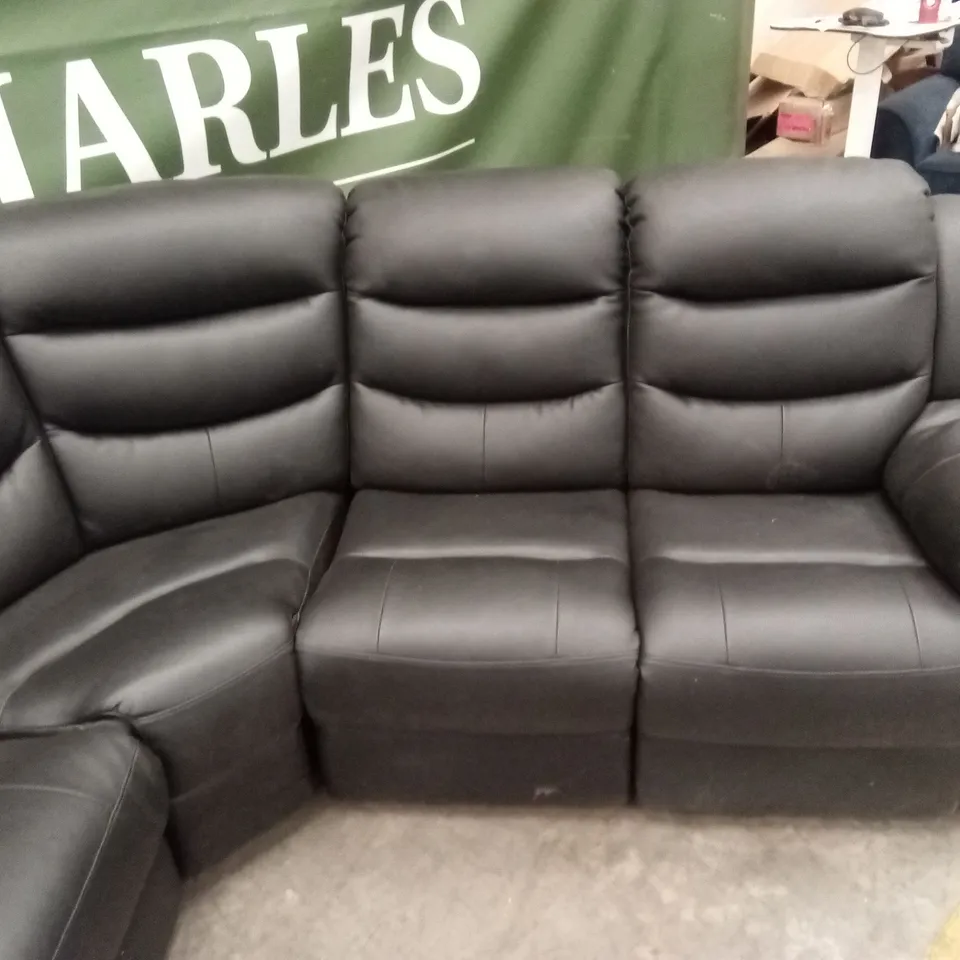 ROTHBURY LUXURY FAUX LEATHER HIGH BACK MANUAL RECLINER CORNER GROUP SOFA RRP £1599