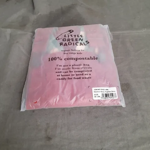 SEALED LITTLE GREEN RADICALS HAZELNUT CLASSIC PINAFORE DRESS SIZE 9-12MONTHS