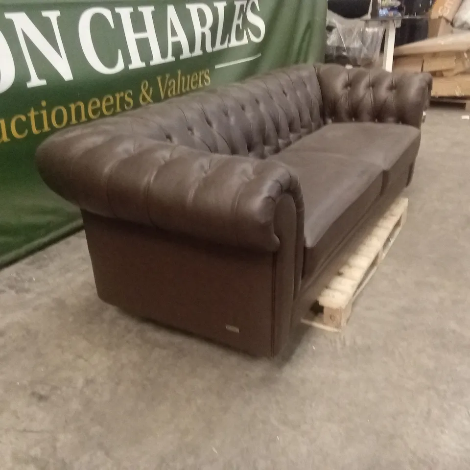 BAKERFIELD 3 SEATER LEATHER/FAUX LEATHER SOFA RRP £1399