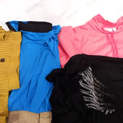 BOX OF APPROX 25 ASSORTED CLOTHING ITEMS TO INCLUDE - D&CO - NINA LEONARD - JULIEN MACDONALD ET