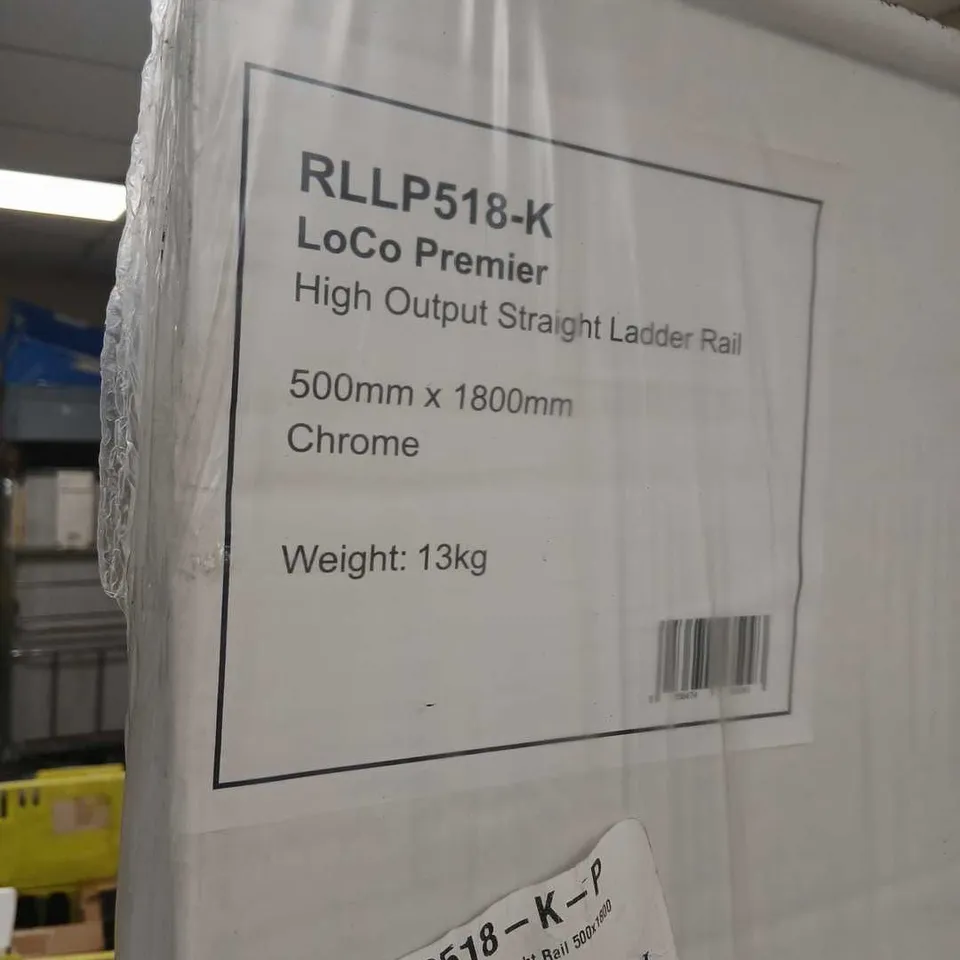 LOCO PREMIER HIGH OUTPUT STRAIGHT LADDER RAIL – 500MM X 1800MM, CHROME