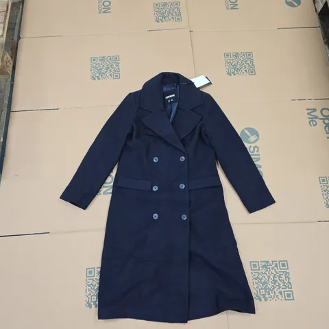 CENTIGRADE NAVY DOUBLE-BREASTED COAT, XS