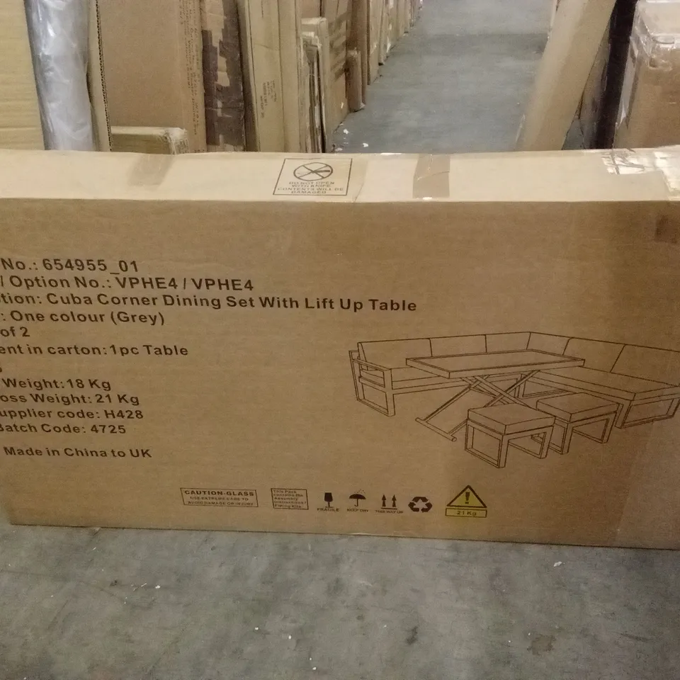 BOXED CUBA OUTDOOR PATIO TABLE // TABLE ONLY (1 BOX)