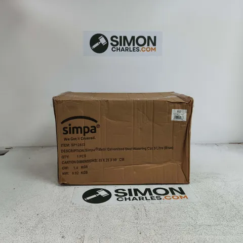 SIMPA METAL WATERING CAN BLUE 9L BOXED