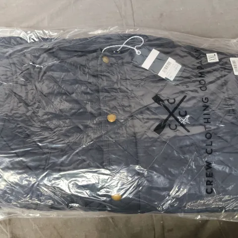 BAGGED CREW CLOTHING COMPANY CHAPLEY QUILTED JACKET IN NAVY SIZE XXL