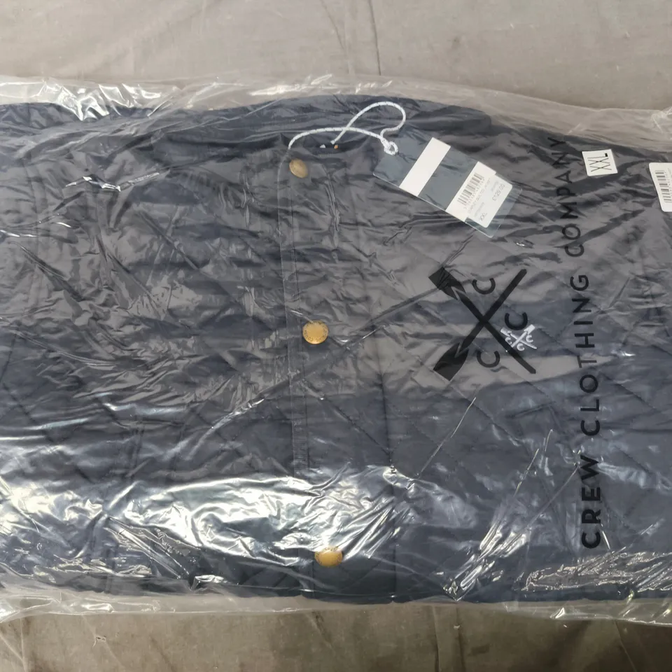 BAGGED CREW CLOTHING COMPANY CHAPLEY QUILTED JACKET IN NAVY SIZE XXL