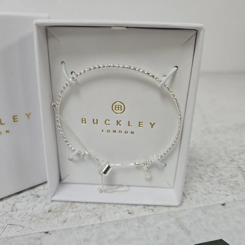 BOXED BUCKLEY LONDON BRACELET – SILVER-TONE CRYSTAL CHAIN