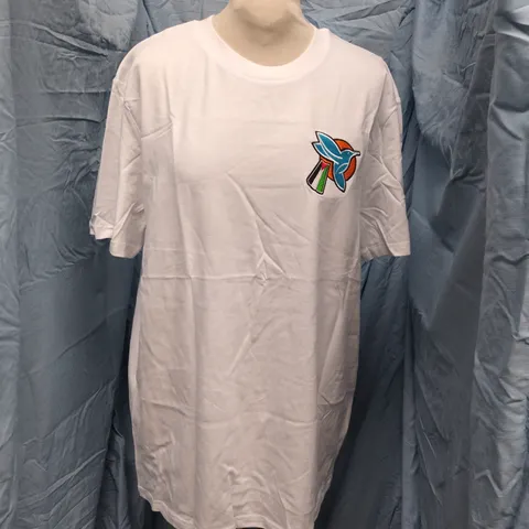 WHITE T-SHIRT WITH GAZA SUNBIRDS LOGO – SIZE M