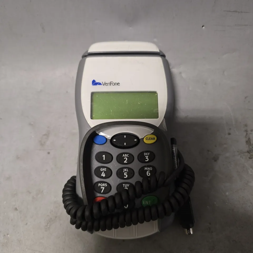 BOX OF APPROXIMATELY 9 VERIFONE SECURE PIN PAD CARD MACHINES 